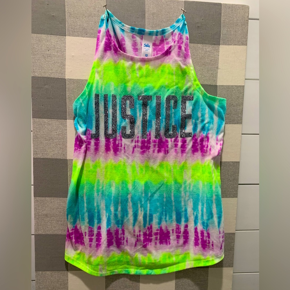 Light weight, Tie-die, Justice tank top.
